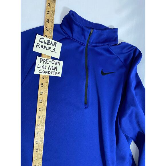 Nike Mens Large Blue Pullover Quarter Zip Stretch Dry Fit Jacket - Picture 3 of 9